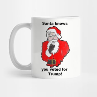 Santa Knows You Voted For Trump Mug